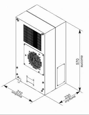 Кондиционер для уличного климатического шкафа UNISPLIT MHW-108S(1)W